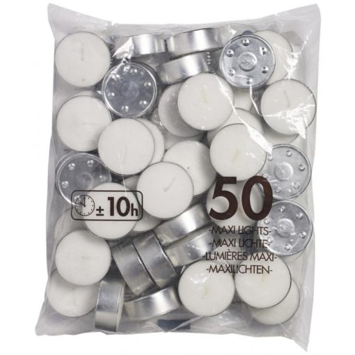 Maxilicht Tealight, 10 Hour Burn, 50pcs