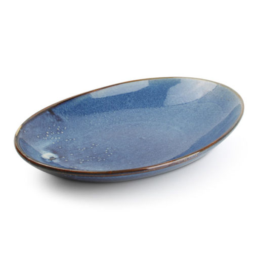 Plate deep oval 30x21xH3.7 / 5.5cm Nova blue, 10300292, per 4