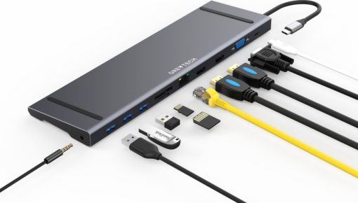 Greytech - 11 in 1 Docking station - voor Laptop - USB C Hub