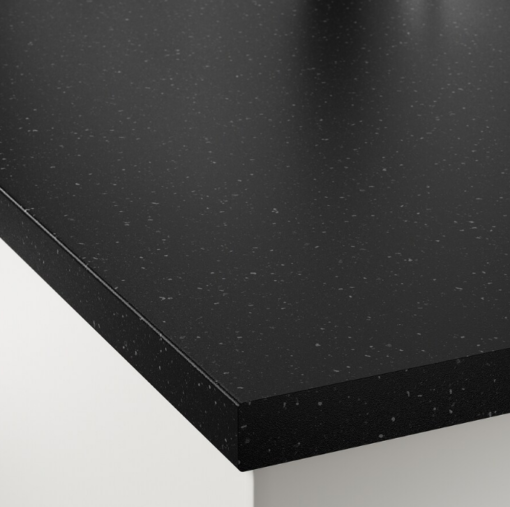 Kitchen worktop mineral pattern 186x3.8cm - black